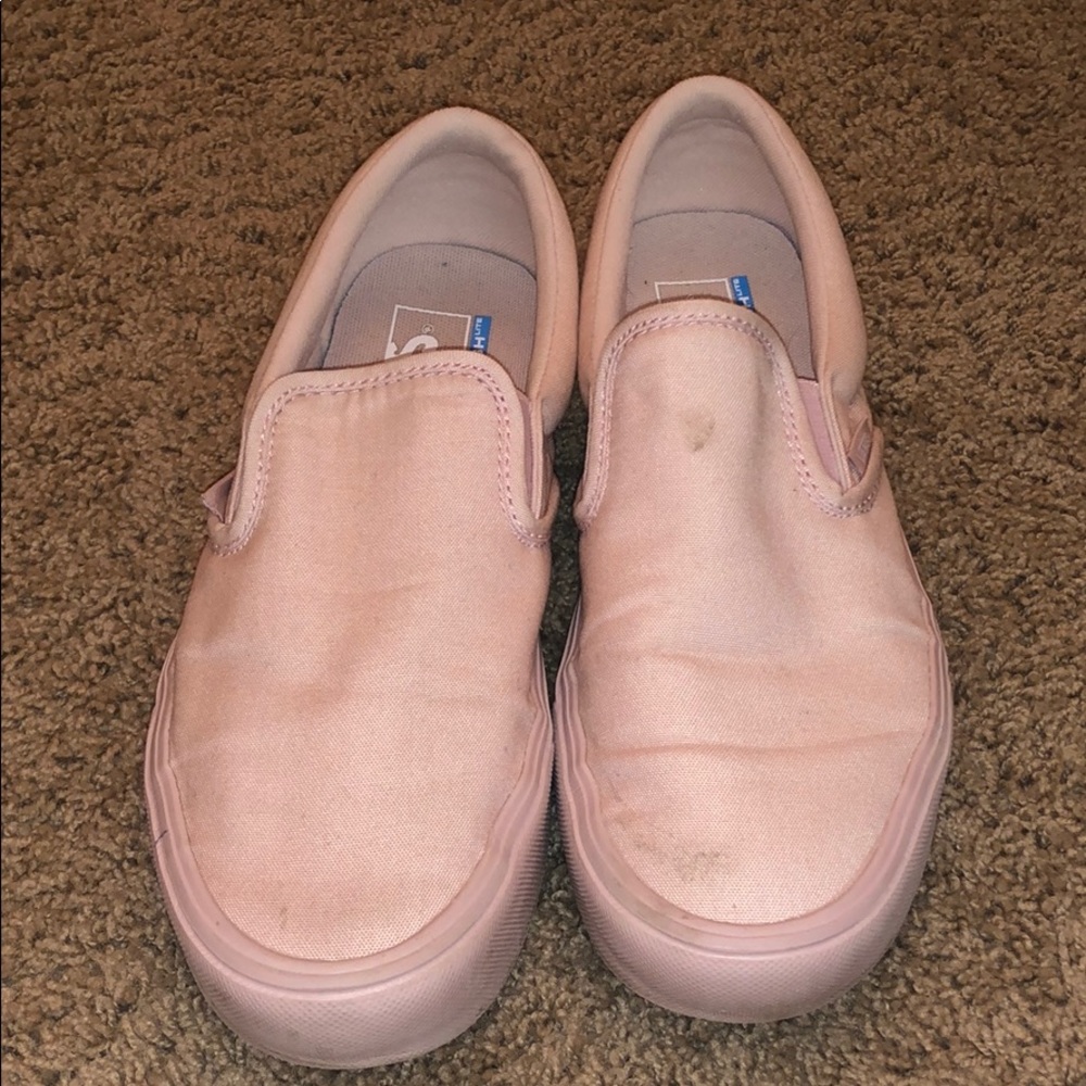 pastel pink low top vans
